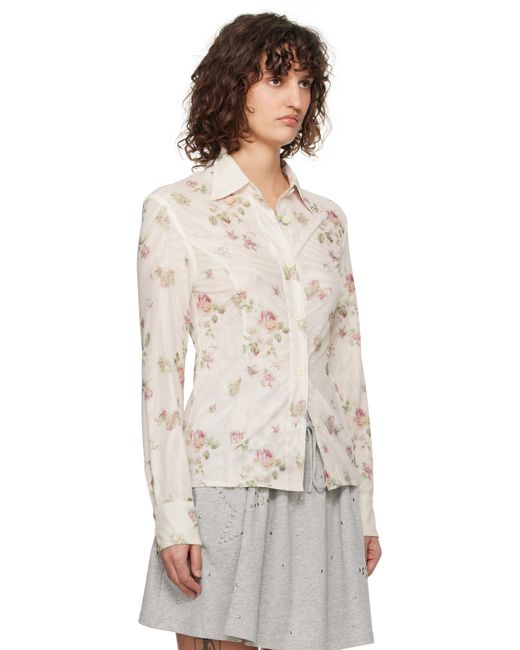 Chemise En Filet Double Face À Motif Imprimé OPEN YY en coloris Natural