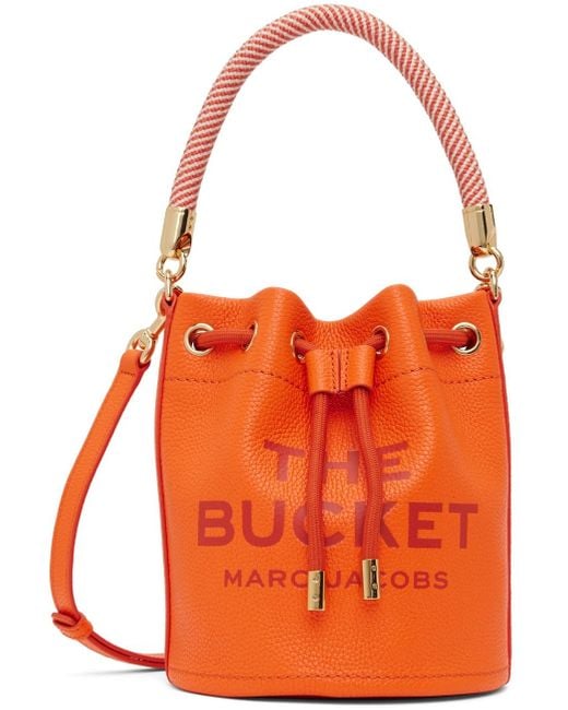 Marc Jacobs 'the Leather Bucket Bag' Bag in Orange Lyst UK