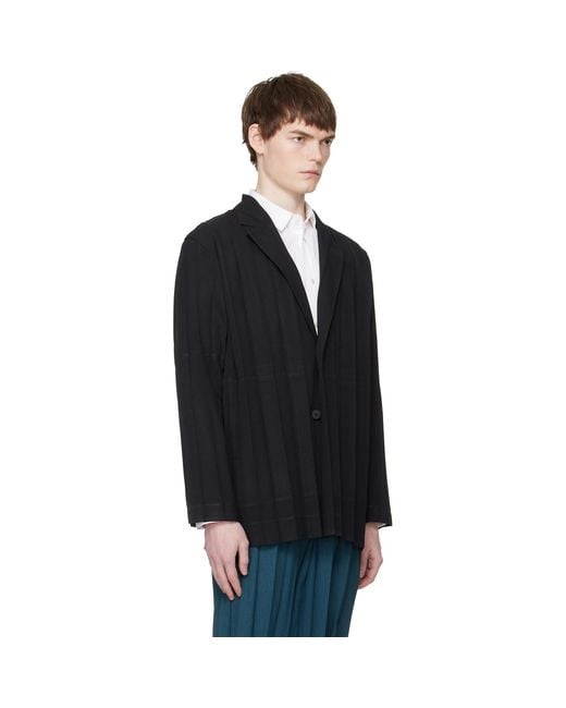 Homme Plissé Issey Miyake Black Edge Ensemble Blazer for men