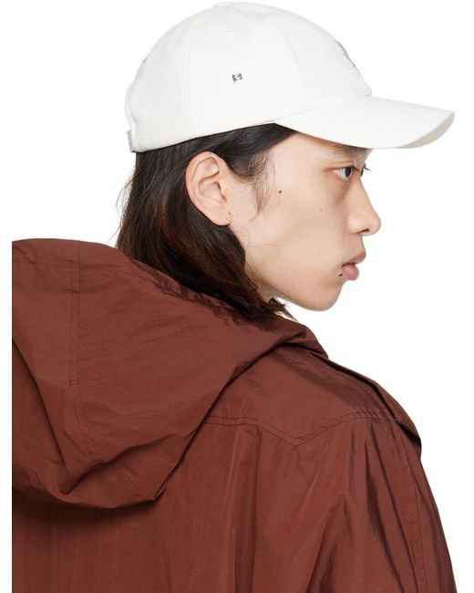Wooyoungmi Brown White Aurora Embossed Logo Ball Cap for men