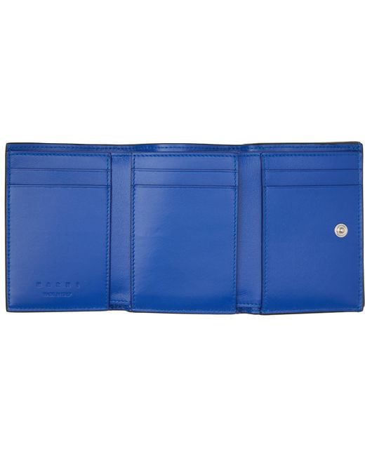 Marni Black Mending' Leather Trifold Wallet for men