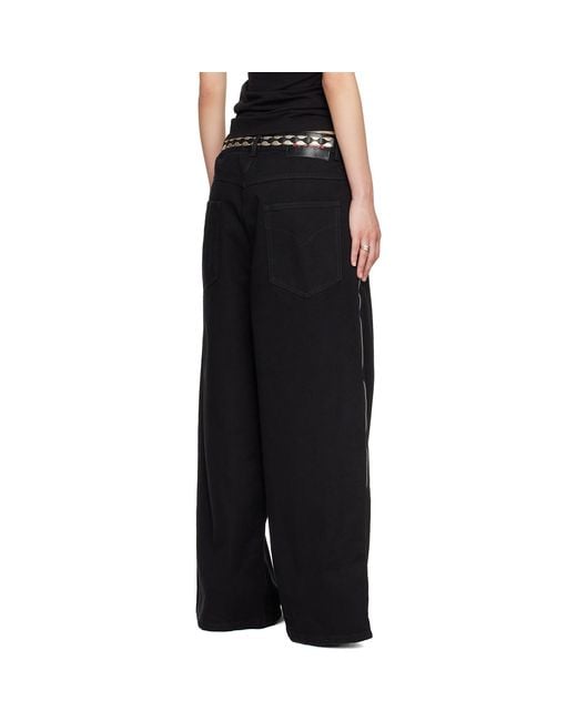 Lu'u Dan Black Side Zip Jeans