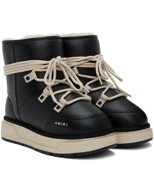 Amiri Black Malibu Hi Boots for men
