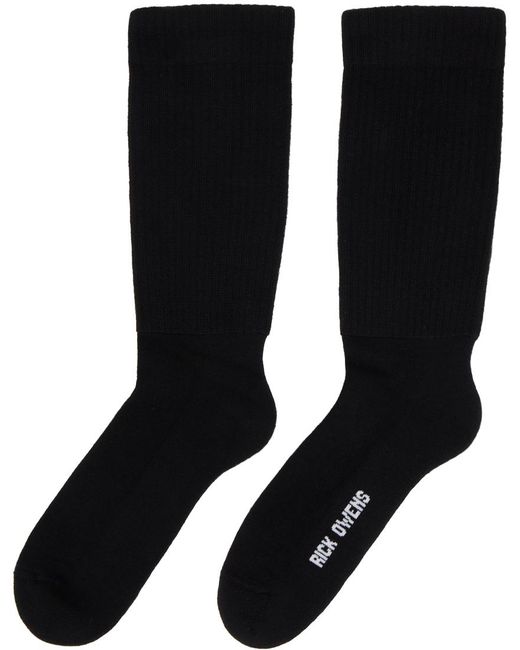 Rick Owens Black Knee High Socks for men