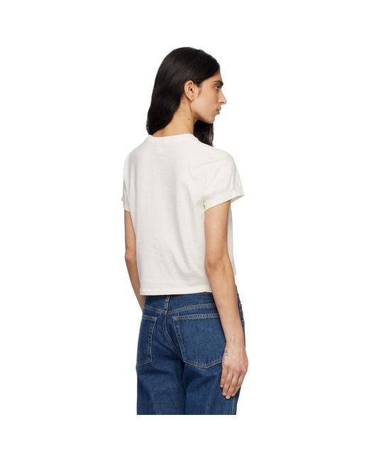 Re/done Blue Off- Hanes Edition 50S Boxy 'Sisters' T-Shirt