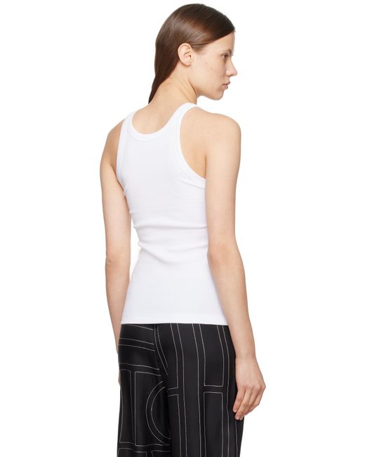 Totême  White Curved Rib Tank Top