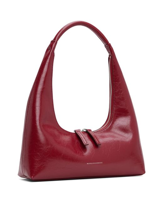MARGE SHERWOOD Red Leather Shoulder Bag