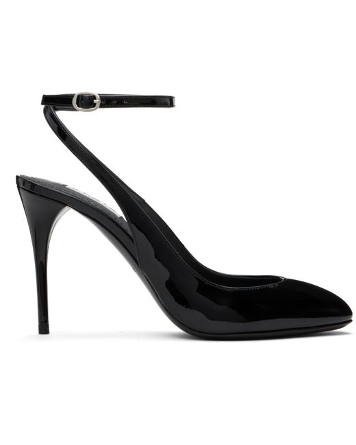 Alaïa ブラック 90 パテントカーフスキン スリングバックヒール Black