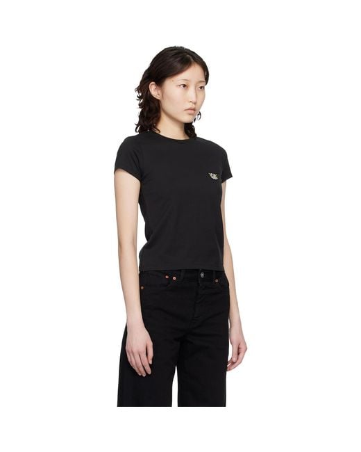 KENZO Black Paris Wild Tiger' Embroidered T-Shirt