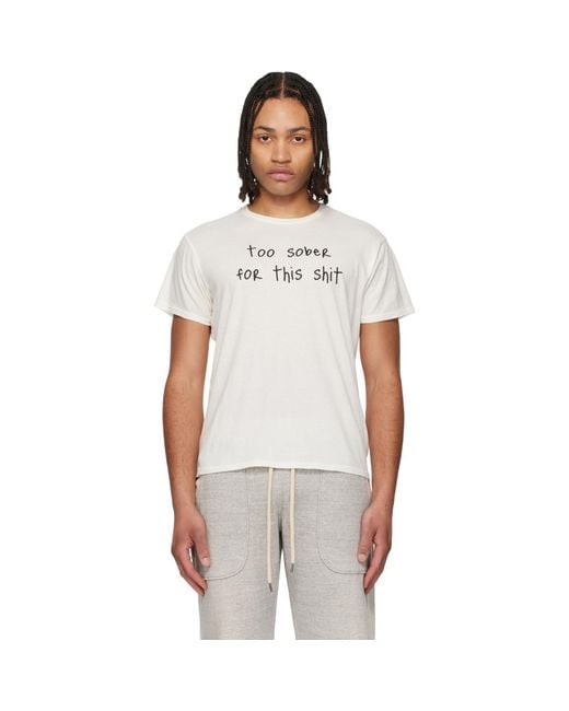 R13 Multicolor Off- 'Too Sober' Boy T-Shirt for men