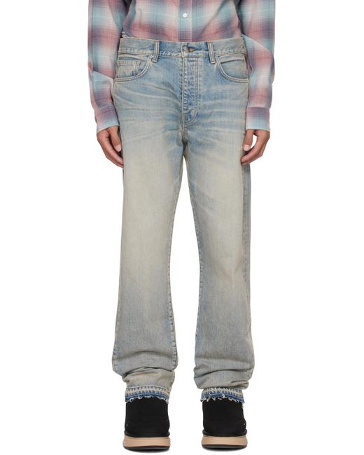 Amiri Blue Release Hem Jeans for men