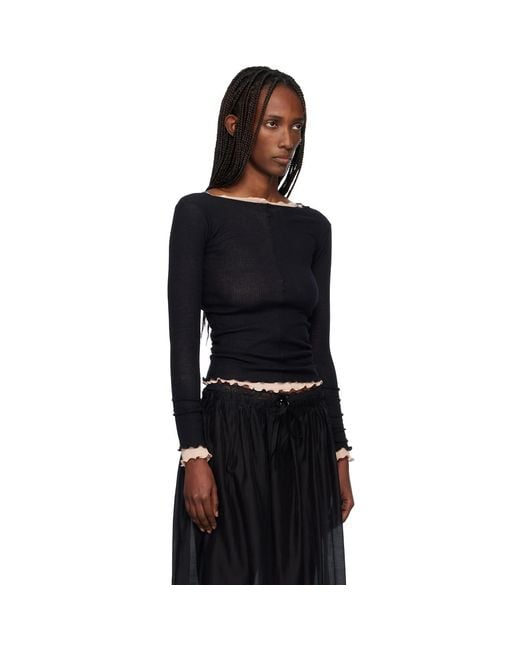 Baserange Black Pama Long Sleeve Tee