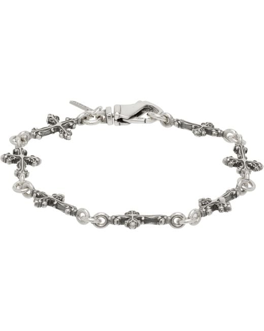 Emanuele Bicocchi Black Multi-Cross Avelli Bracelet for men