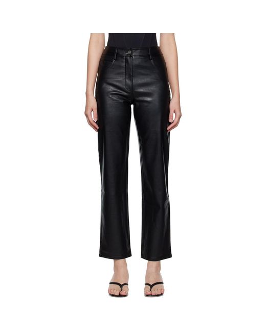 Miaou Black Junior Faux-leather Pants