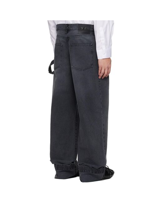Simone Rocha Black Straight Leg Jeans for men