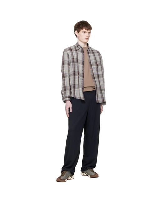 Nanamica Black Polyester Pile Sweatpants for men