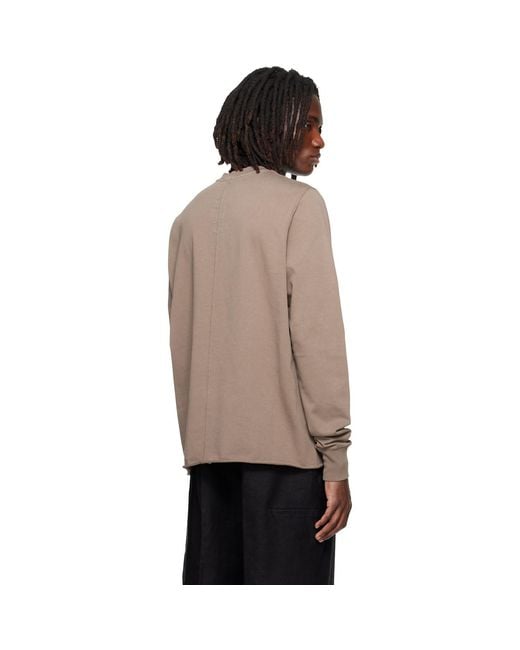 Rick Owens Brown Tower Crewneck Sweatshirt for men