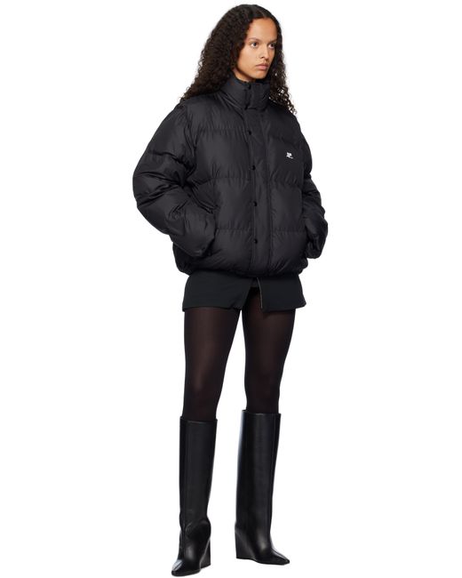 Courreges Black Insulated Puffer Jacket