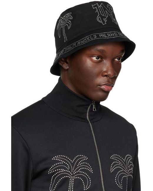 Chapeau bob noir à motif graphique à logo Palm Angels pour homme en coloris Black