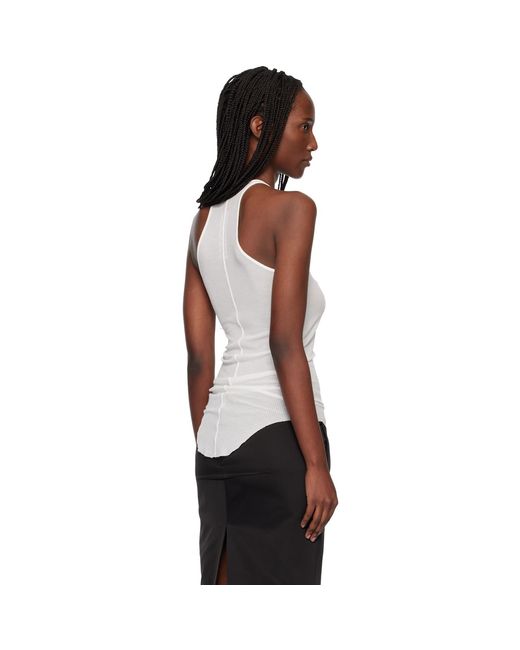 Rick Owens Black Off- Temple Basic Rib Tank Top