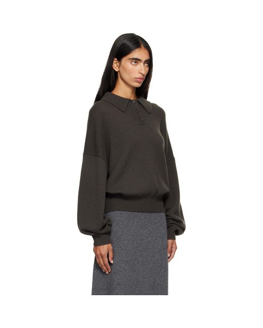 Lisa Yang Black Khaki Etta Polo