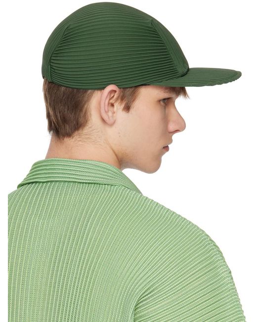 Homme Plissé Issey Miyake Homme Plissé Issey Miyake Green Pleats Cap for men