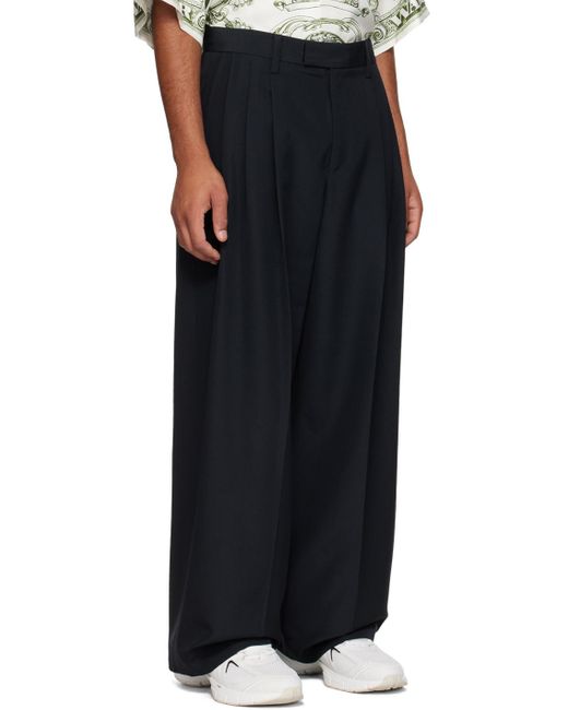 Alexander Wang Black Pleated Trousers for men