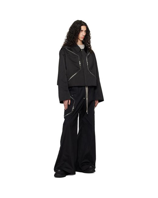 Rick Owens Black Temple Heizer Mac Jacket for men