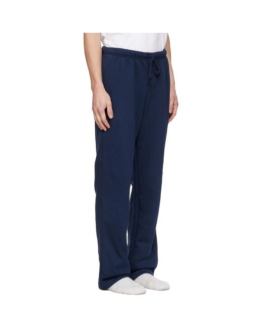 Skims Blue Fleece Lounge Classic Straight Leg Sweatpants for men