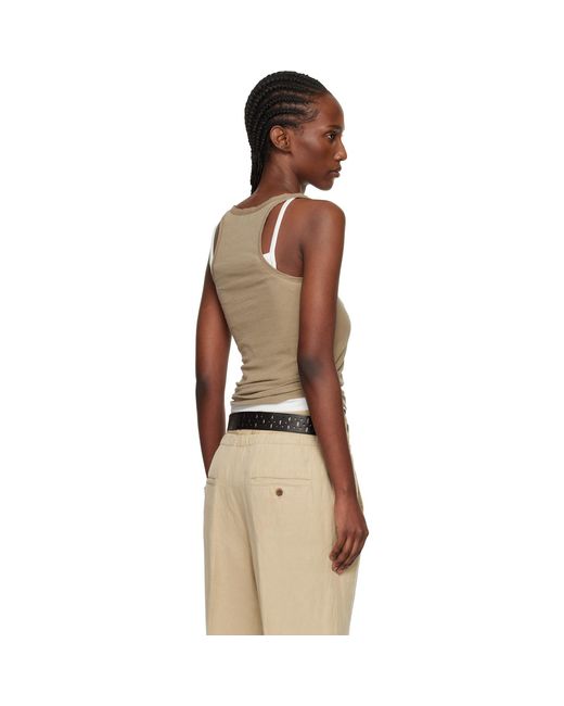 Isabel Marant Black Taupe Helma Silk Tank Top