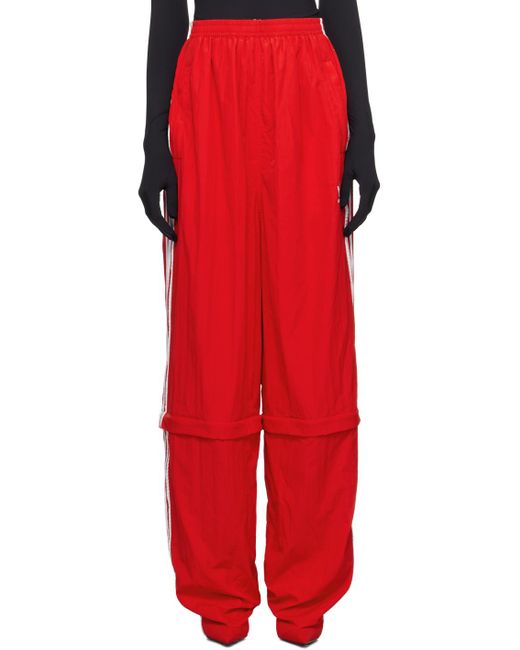 Balenciaga Red Adidas Originals Edition Pantashoes Bootstrack Pants