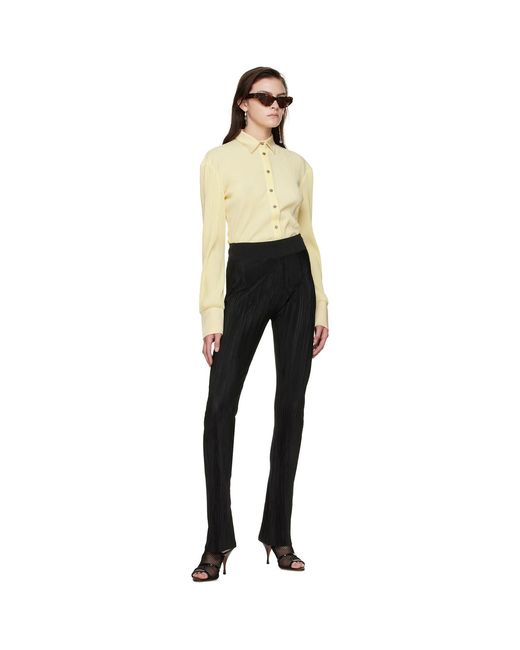 Atlein Black Yellow Polyester Shirt
