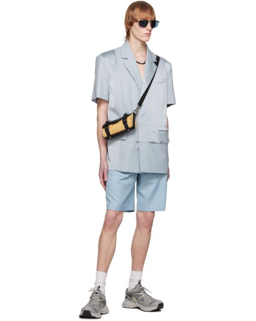 Short Bleu À Panneaux Feng Chen Wang pour homme en coloris Blue