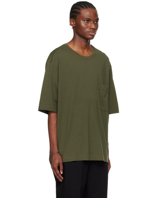 Lemaire Green Patch Pocket T-shirt for men