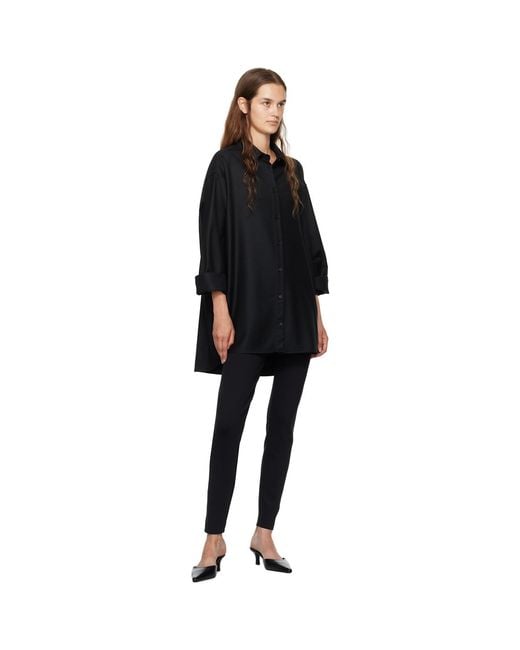 The Row Black Woolworth leggings