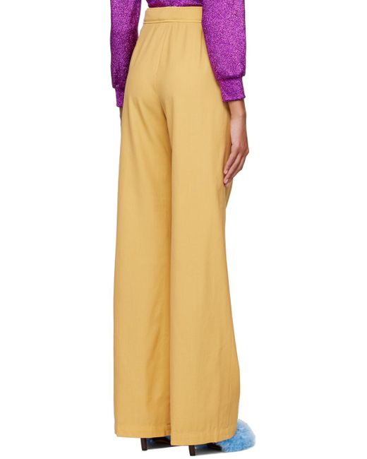 Dries Van Noten Orange Yellow Pantery Trousers