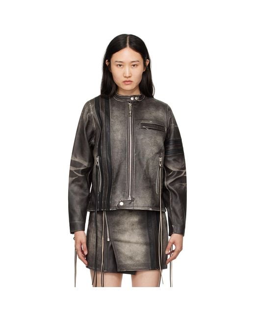 Eytys Black Ssense Exclusive Damon Leather Jacket