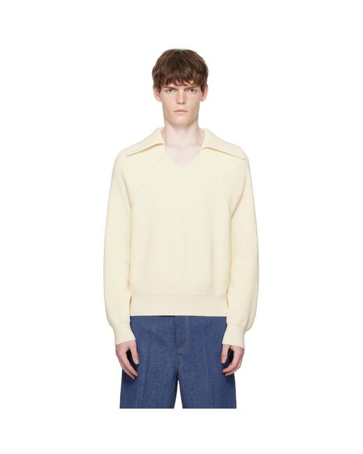 Bottega Veneta Blue Off- English Rib Sweater for men