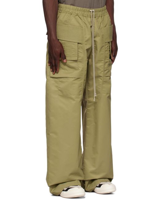Rick Owens Green Khaki Creatch Cargo Pants for men
