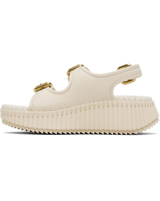 Chloé Black Nama Wedge Sandals