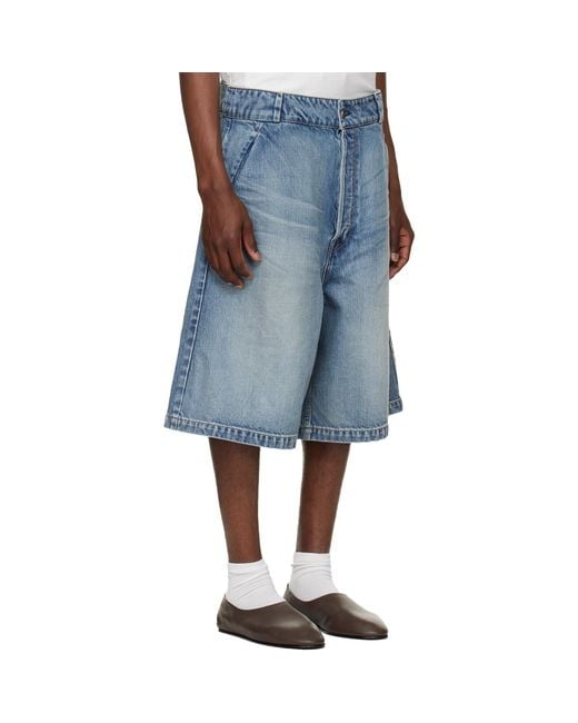 Fear Of God Blue Utility Denim Shorts for men