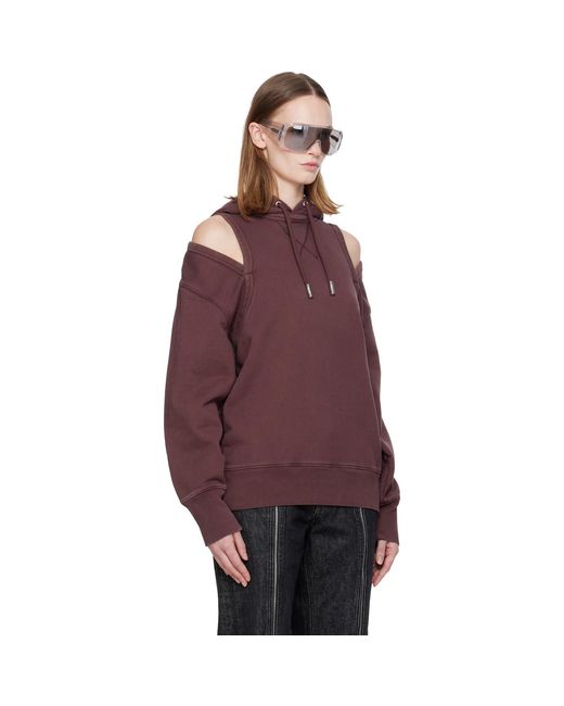 Jean Paul Gaultier Purple Burgundy Cut Out Hoodie