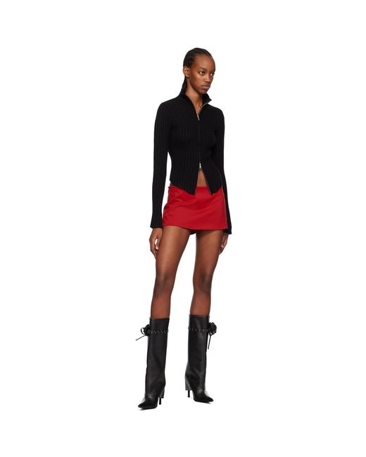 GUIZIO Red Micro Miniskirt
