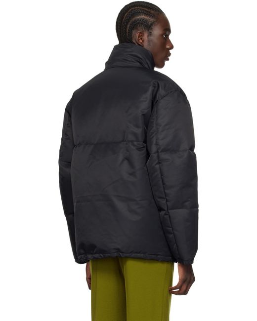 Second/Layer Black Zip Down Jacket for men