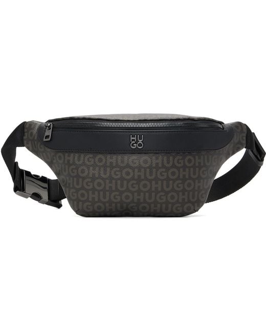 HUGO Black Logo Hardware Belt Bag for men