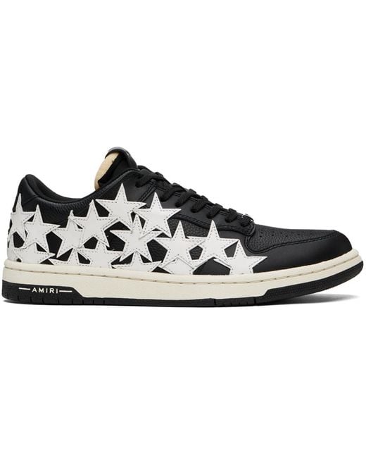 Amiri Black & White Stars Low Sneakers for men
