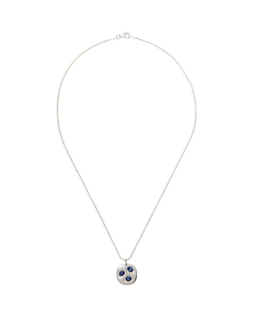 Bleue Burnham Metallic Oval Chloroplast Pendant Necklace for men