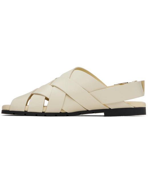 Bottega Veneta Black Off-white Alfie Sandals for men