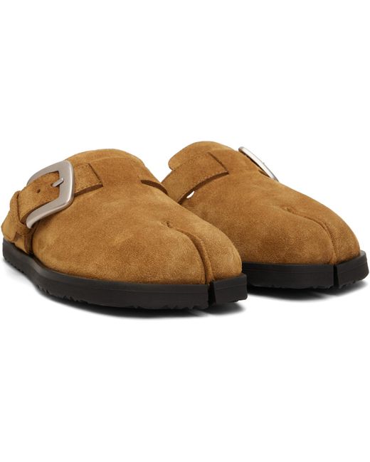Maison Margiela Brown Tan Tabi Daily Mule Loafers