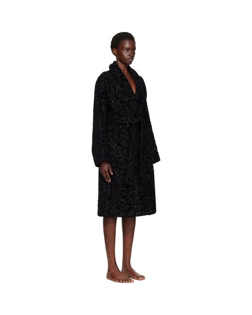 Versace Black Barocco Bathrobe